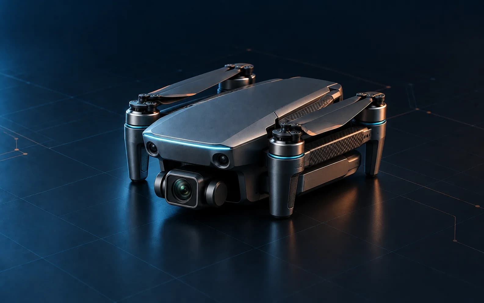 UAV công nghiệp nhỏ gọn với camera gimbal phục vụ xử lý hình ảnh ngay trên thiết bị.